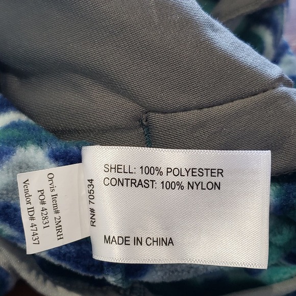 Orvis Fleece Women's Small Pullover Sweater Striped Blue Ski Resort - Picture 10 of 13